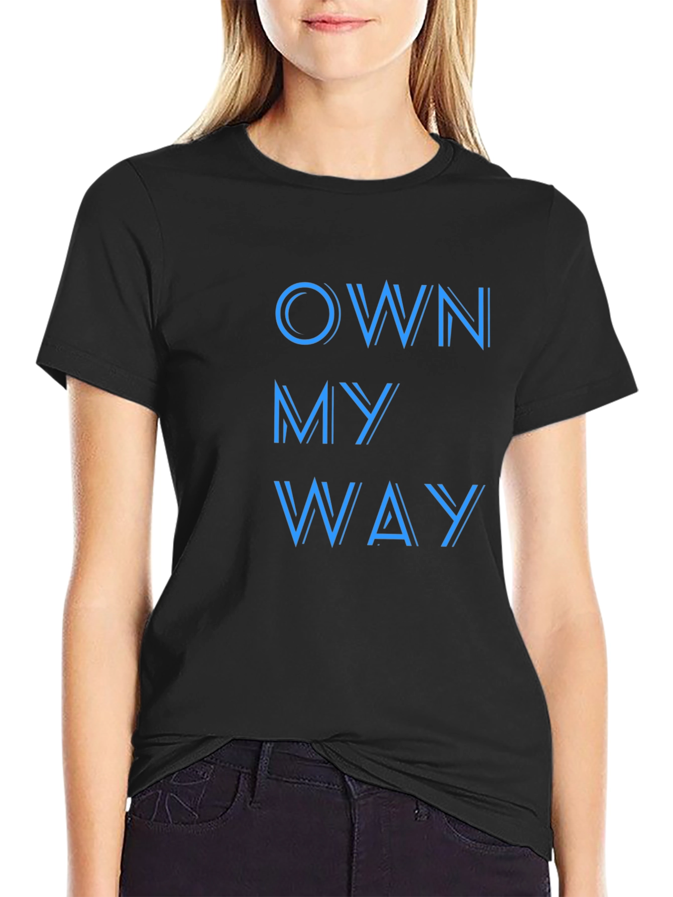 Own My Way Graphic Print Black T-Shirt