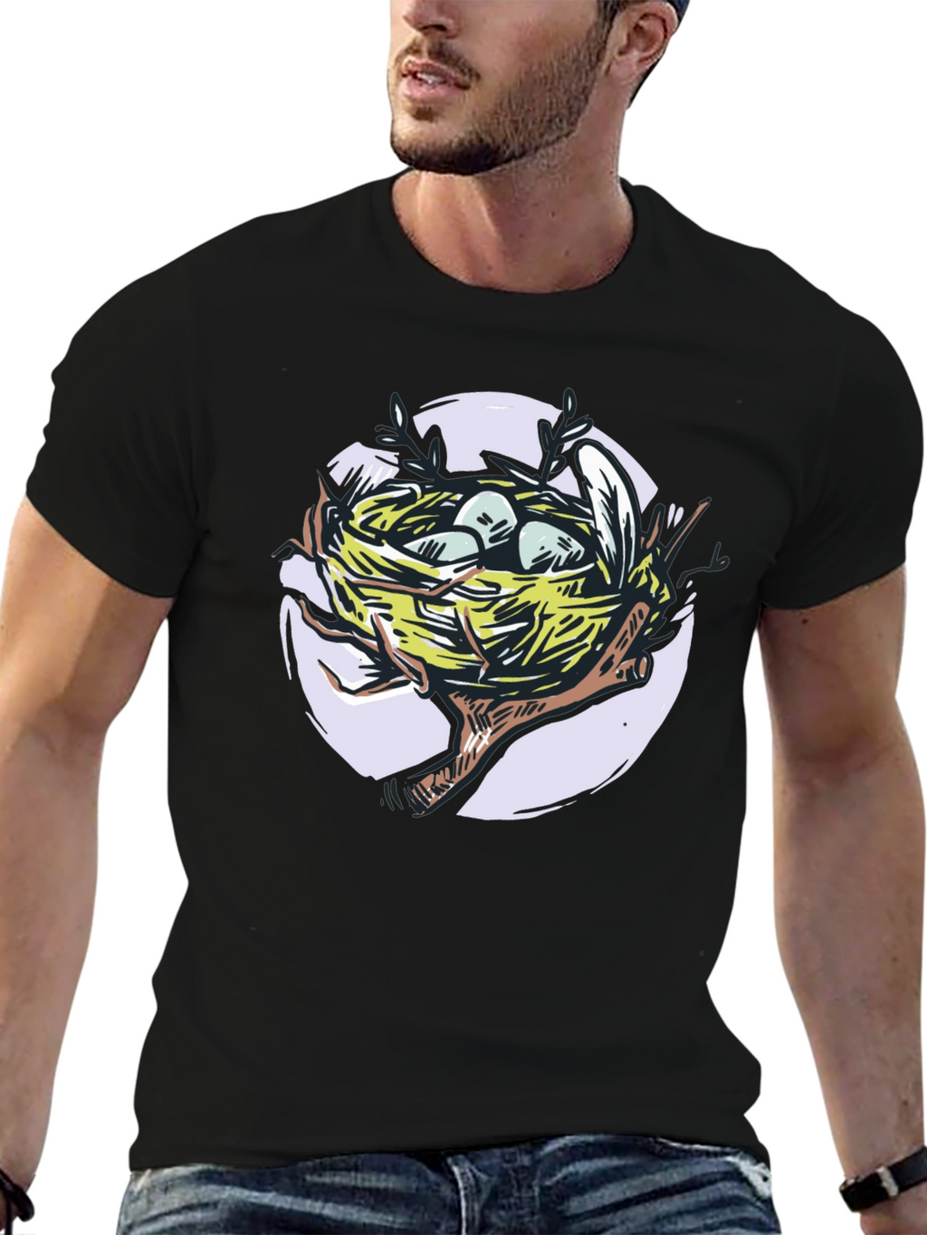 Bird Nest T-Shirt - Artistic Graphic Tee