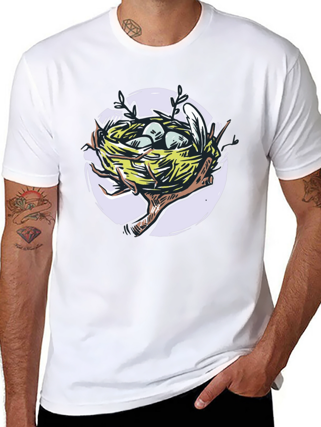 Bird Nest T-Shirt - Artistic Graphic Tee