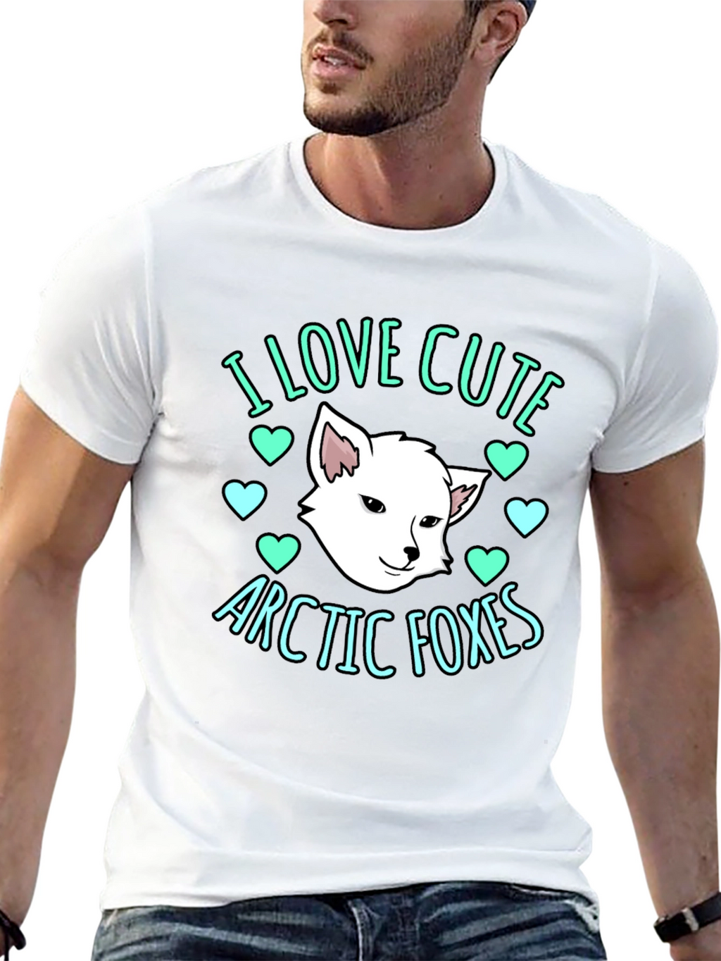 Cute Arctic Foxes Graphic T-Shirt