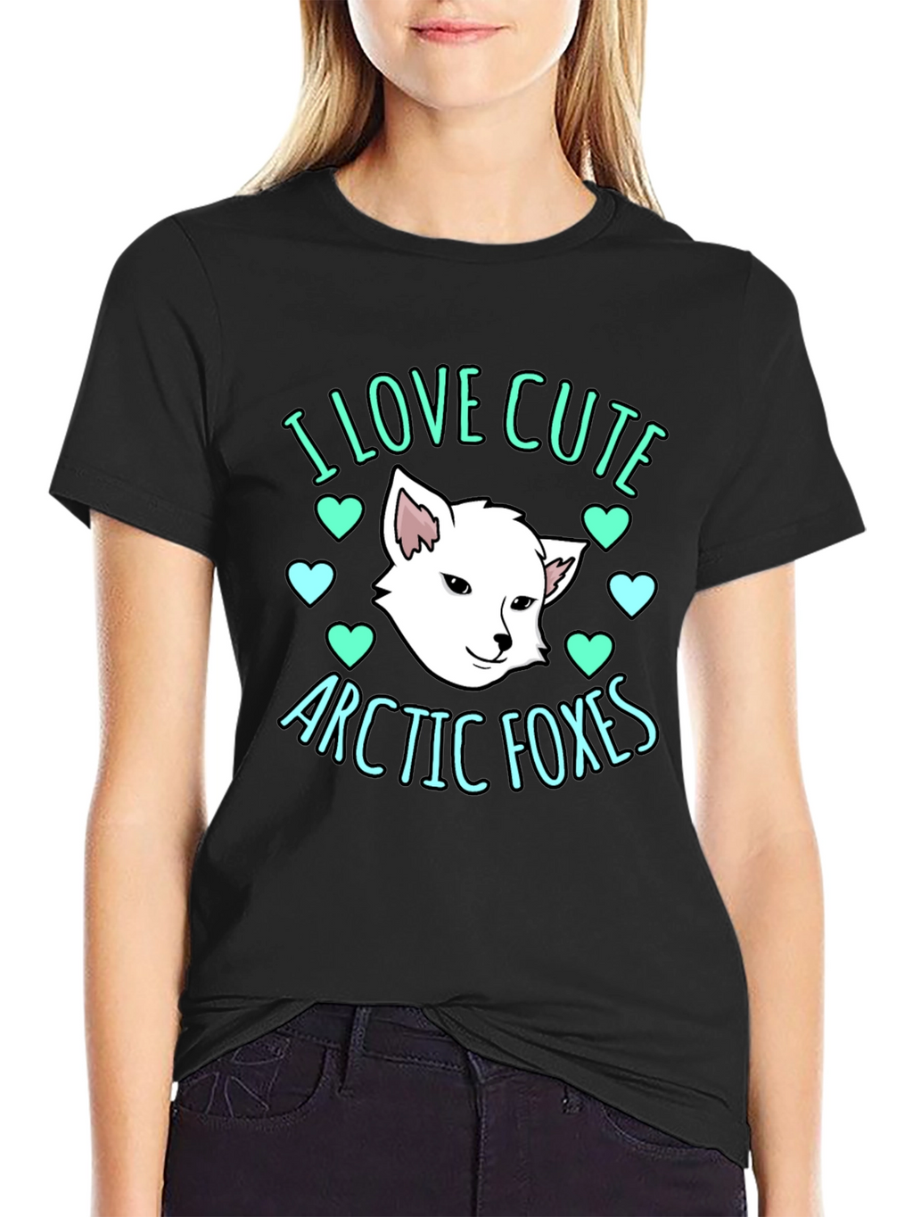 Cute Arctic Foxes Graphic T-Shirt