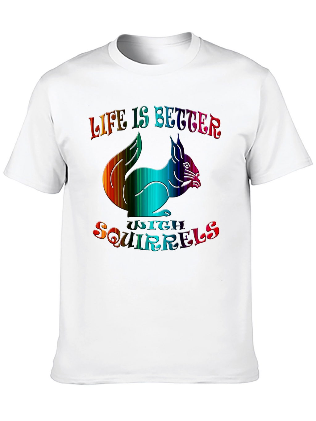 Life is Better with Squirrels Graphic Tee - Black