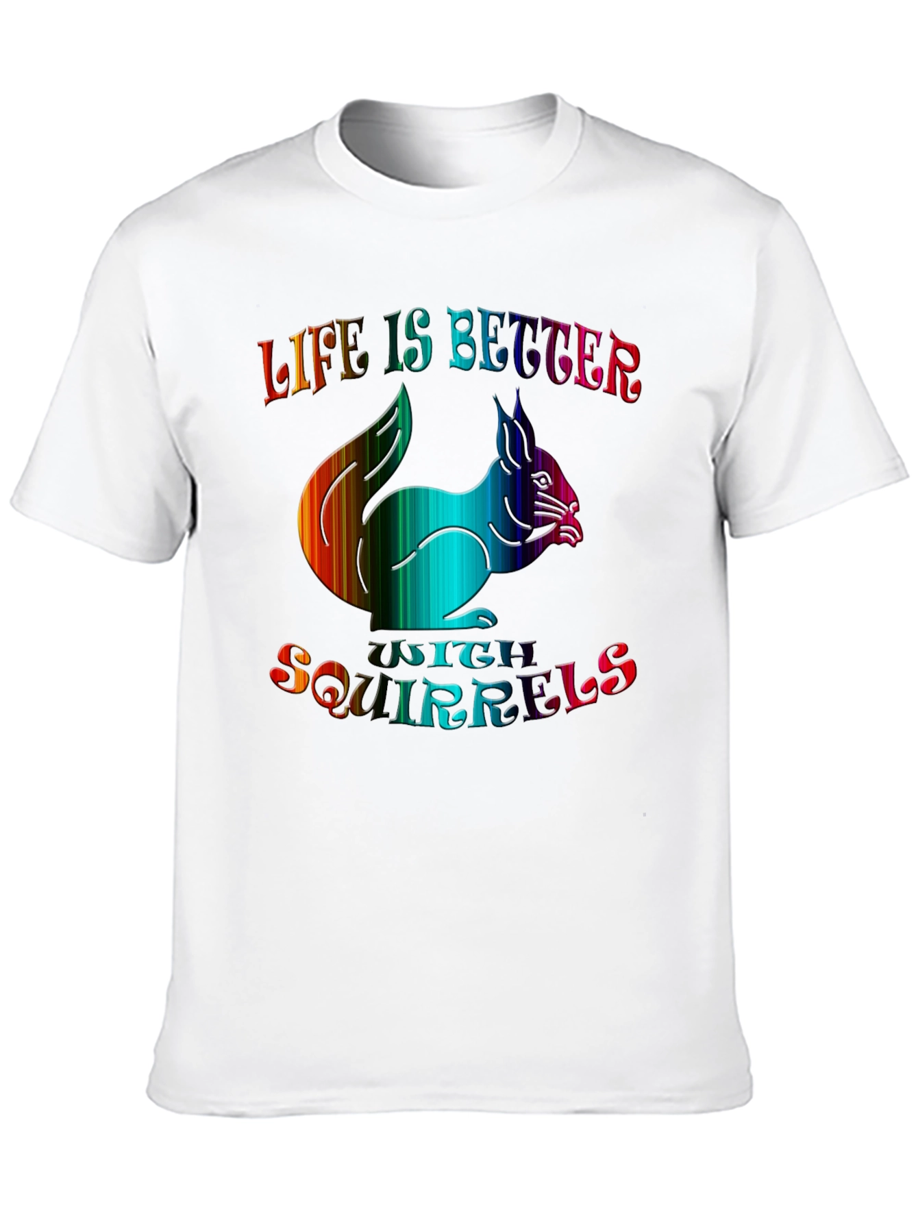 Life is Better with Squirrels Graphic Tee - Black