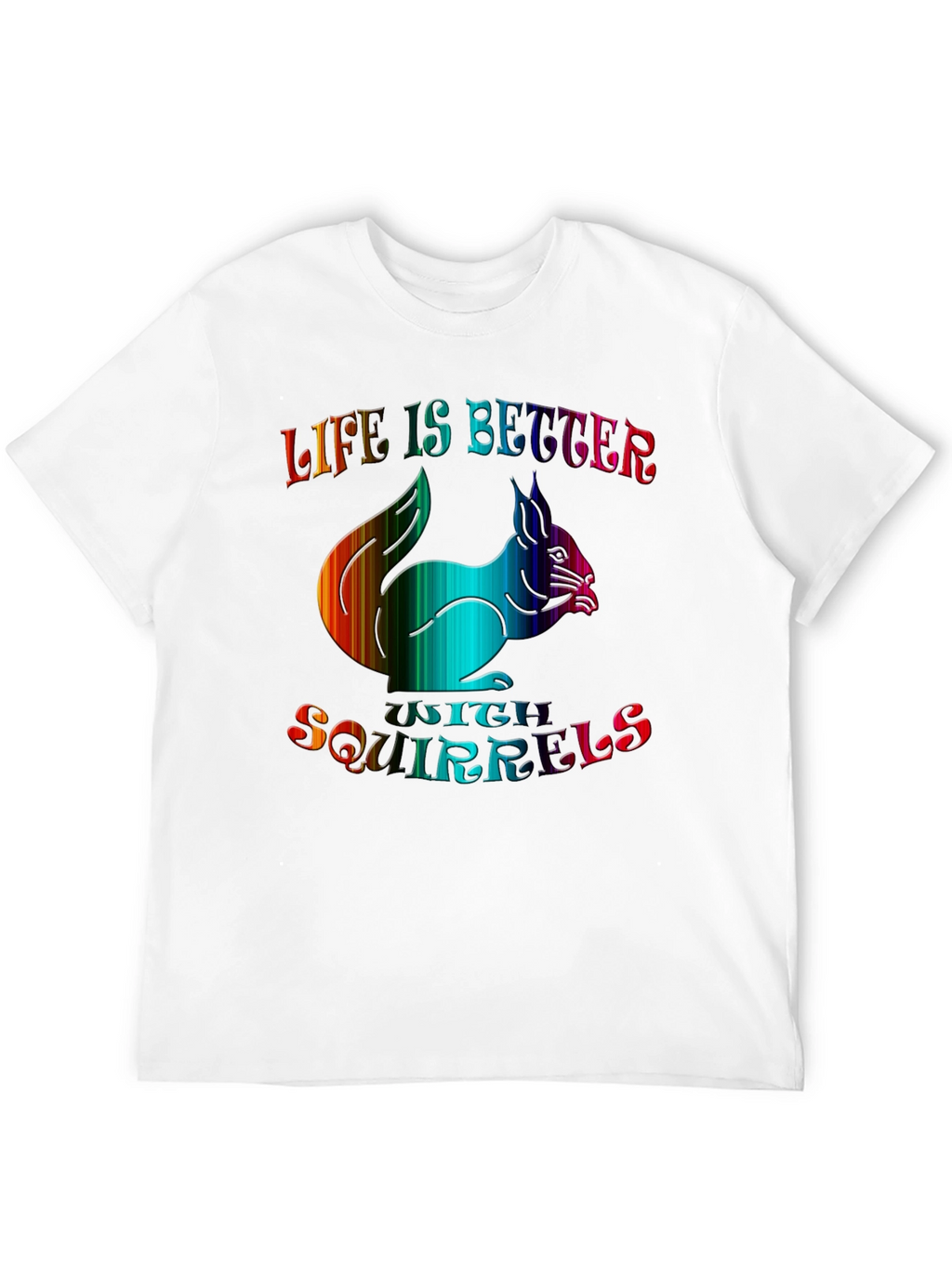 Life is Better with Squirrels Graphic Tee - Black