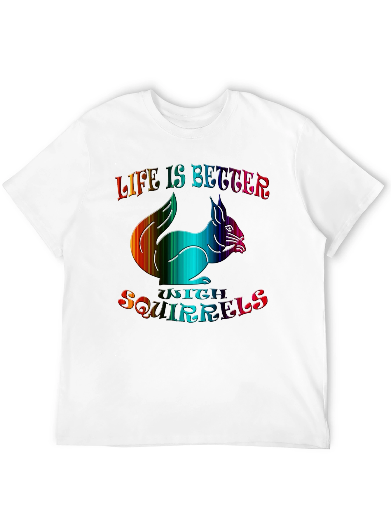Life is Better with Squirrels Graphic Tee - Black