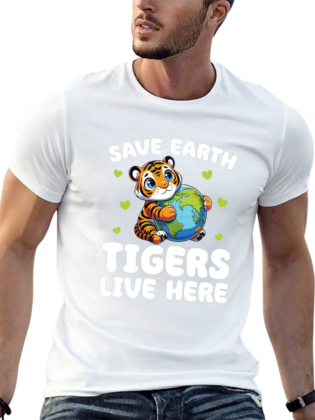 Save Earth Tigers Live Here T-Shirt