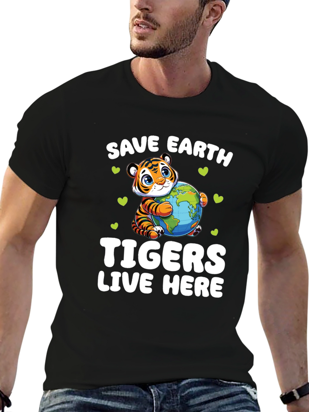 Save Earth Tigers Live Here T-Shirt