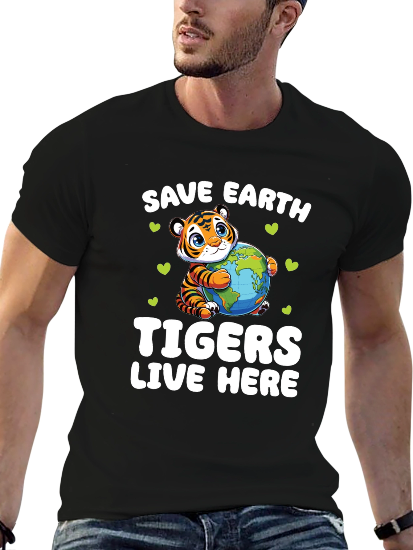 Save Earth Tigers Live Here T-Shirt