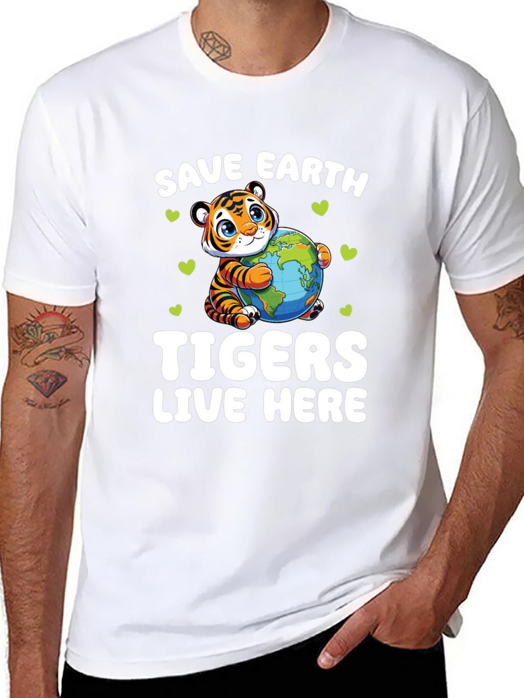Save Earth Tigers Live Here T-Shirt