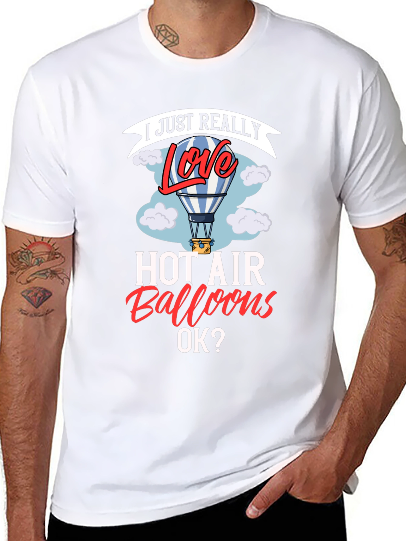 I Love Hot Air Balloons Graphic T-Shirt