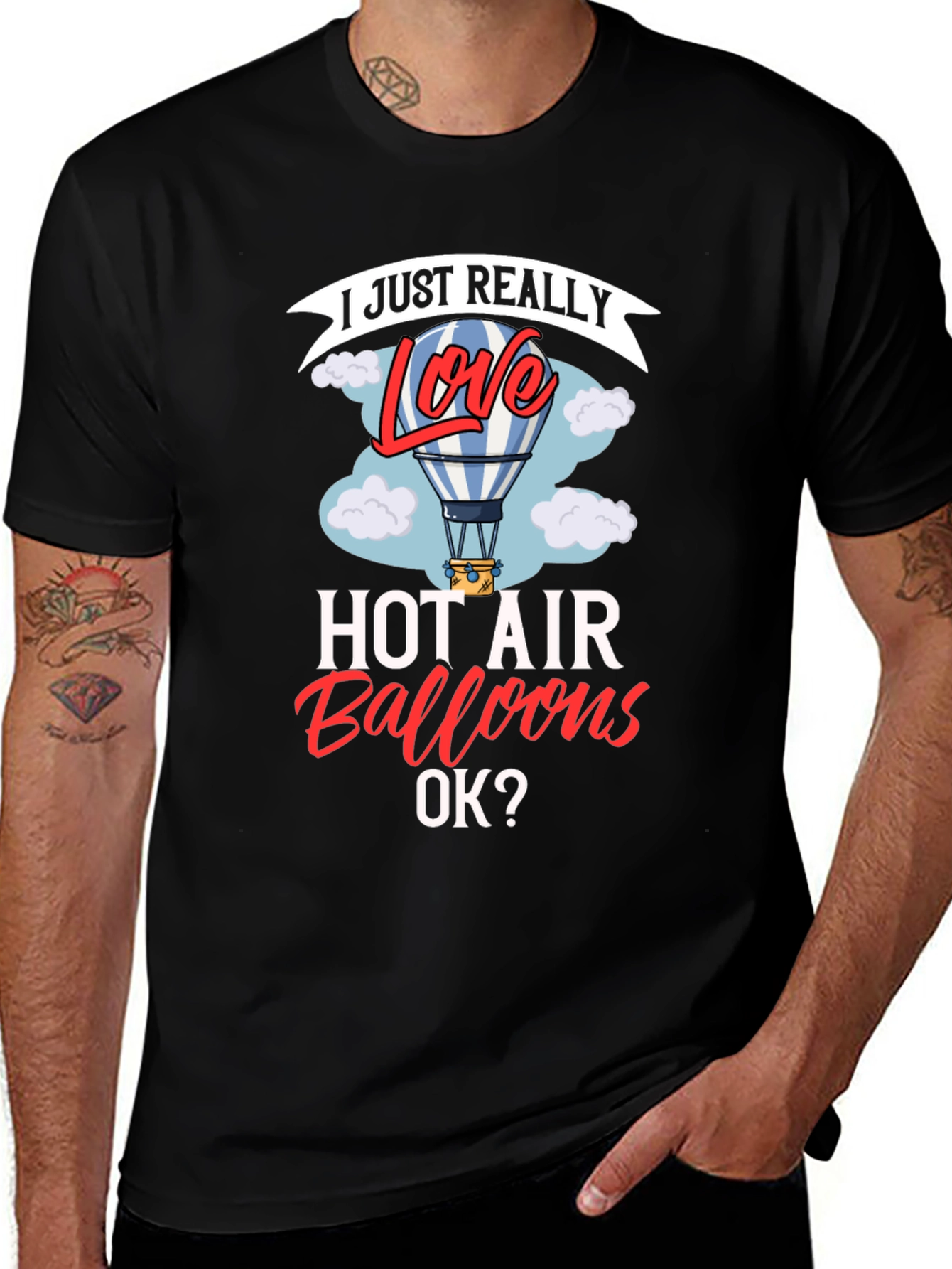I Love Hot Air Balloons Graphic T-Shirt