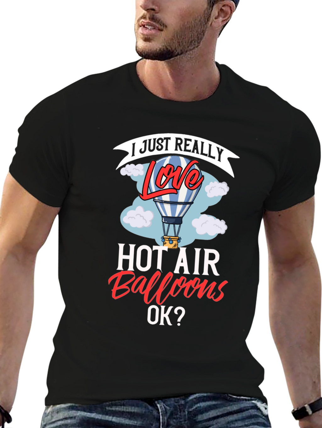 I Love Hot Air Balloons Graphic T-Shirt