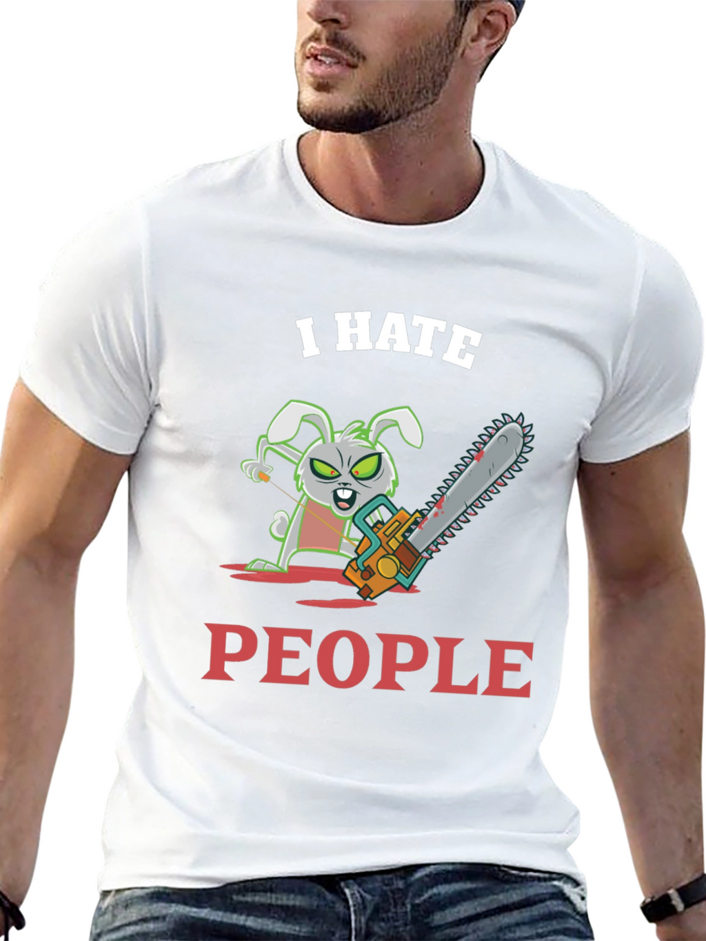 I Hate People Bunny T-Shirt