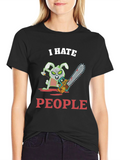 I Hate People Bunny T-Shirt