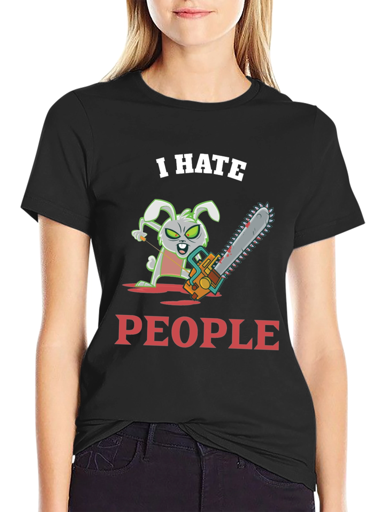 I Hate People Bunny T-Shirt