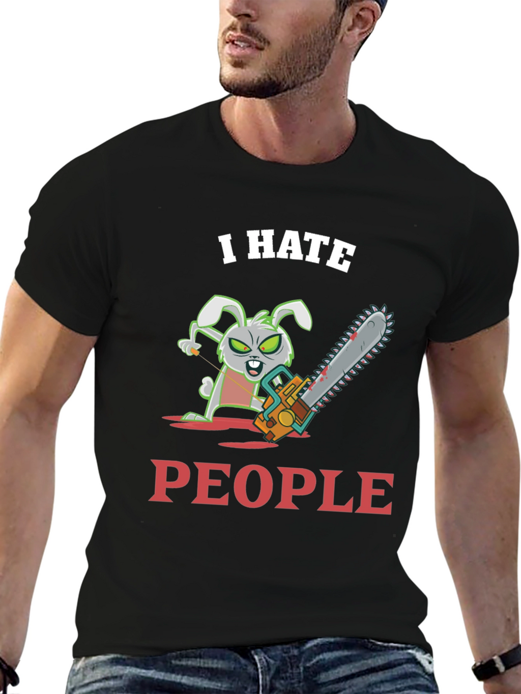 I Hate People Bunny T-Shirt