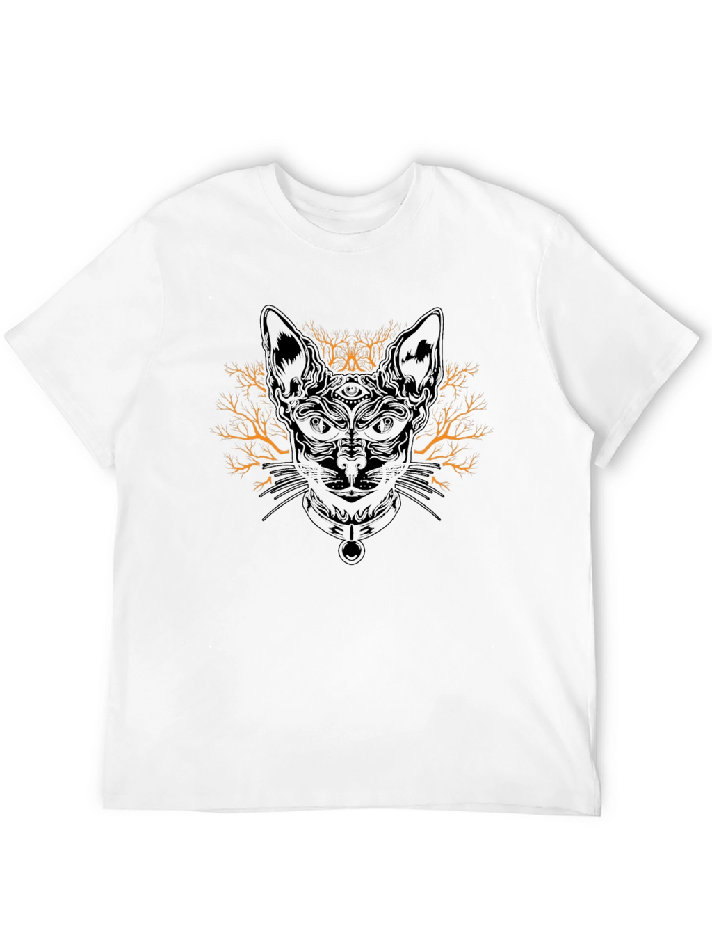 Mystic Cat Graphic Tee - Unisex Black T-Shirt