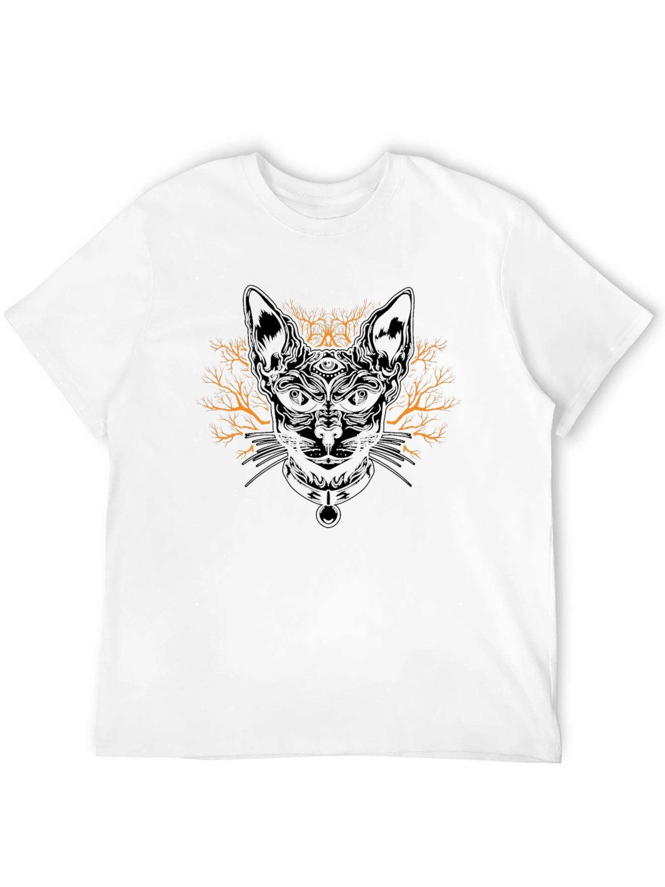 Mystic Cat Graphic Tee - Unisex Black T-Shirt