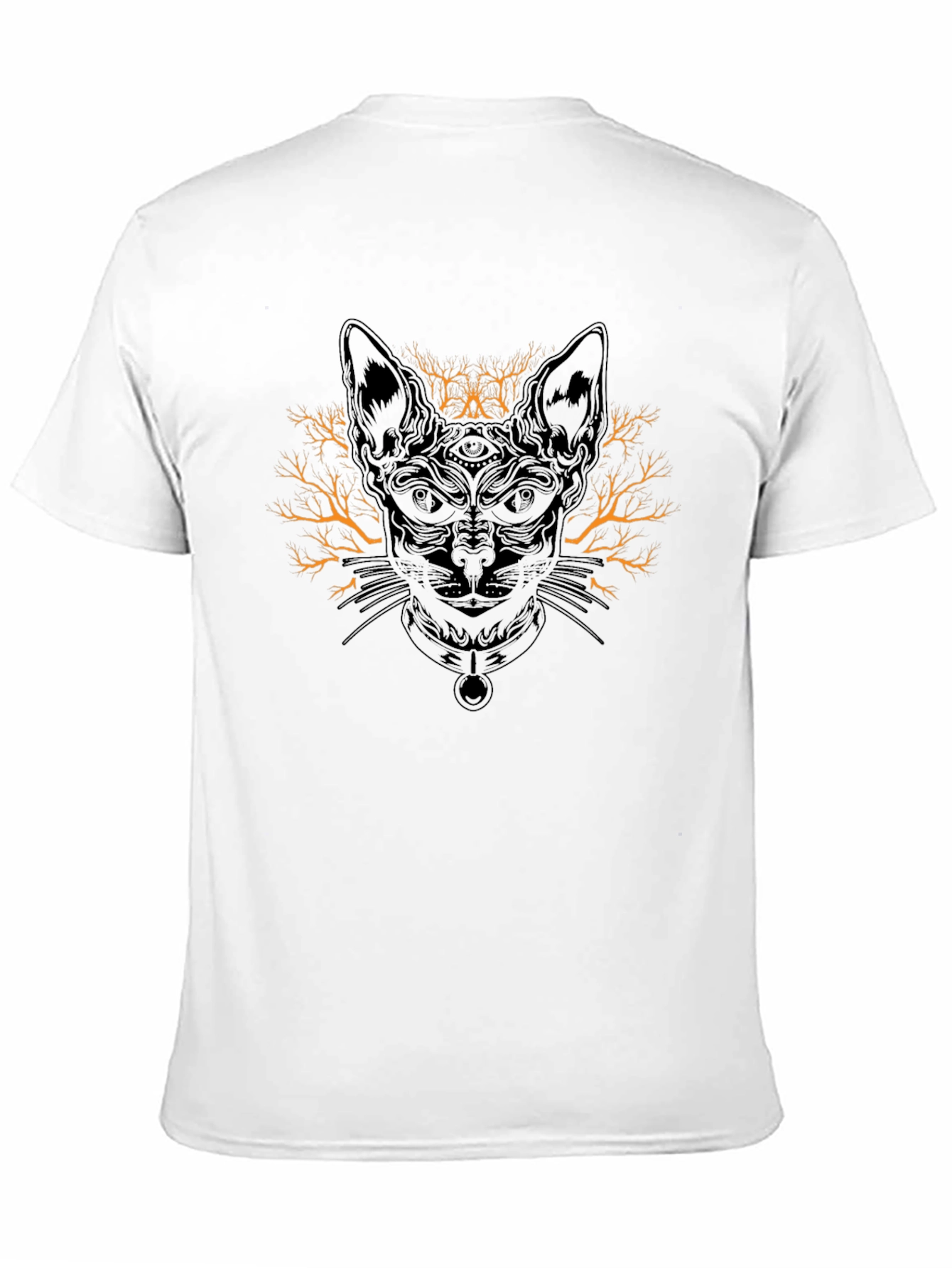 Mystic Cat Graphic Tee - Unisex Black T-Shirt