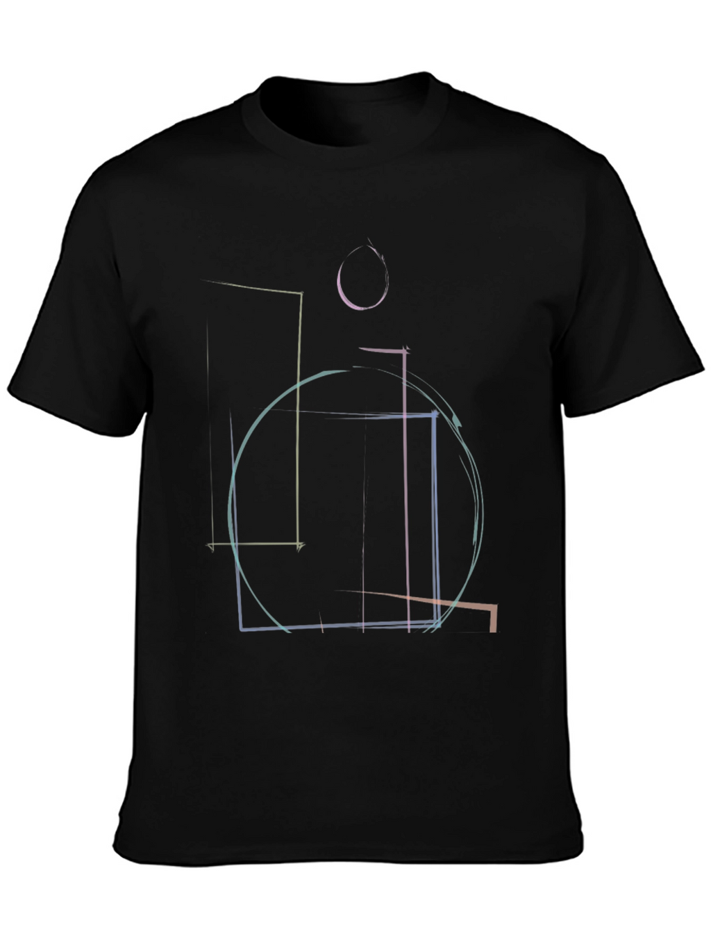 Abstract Geometric Line Art T-Shirt