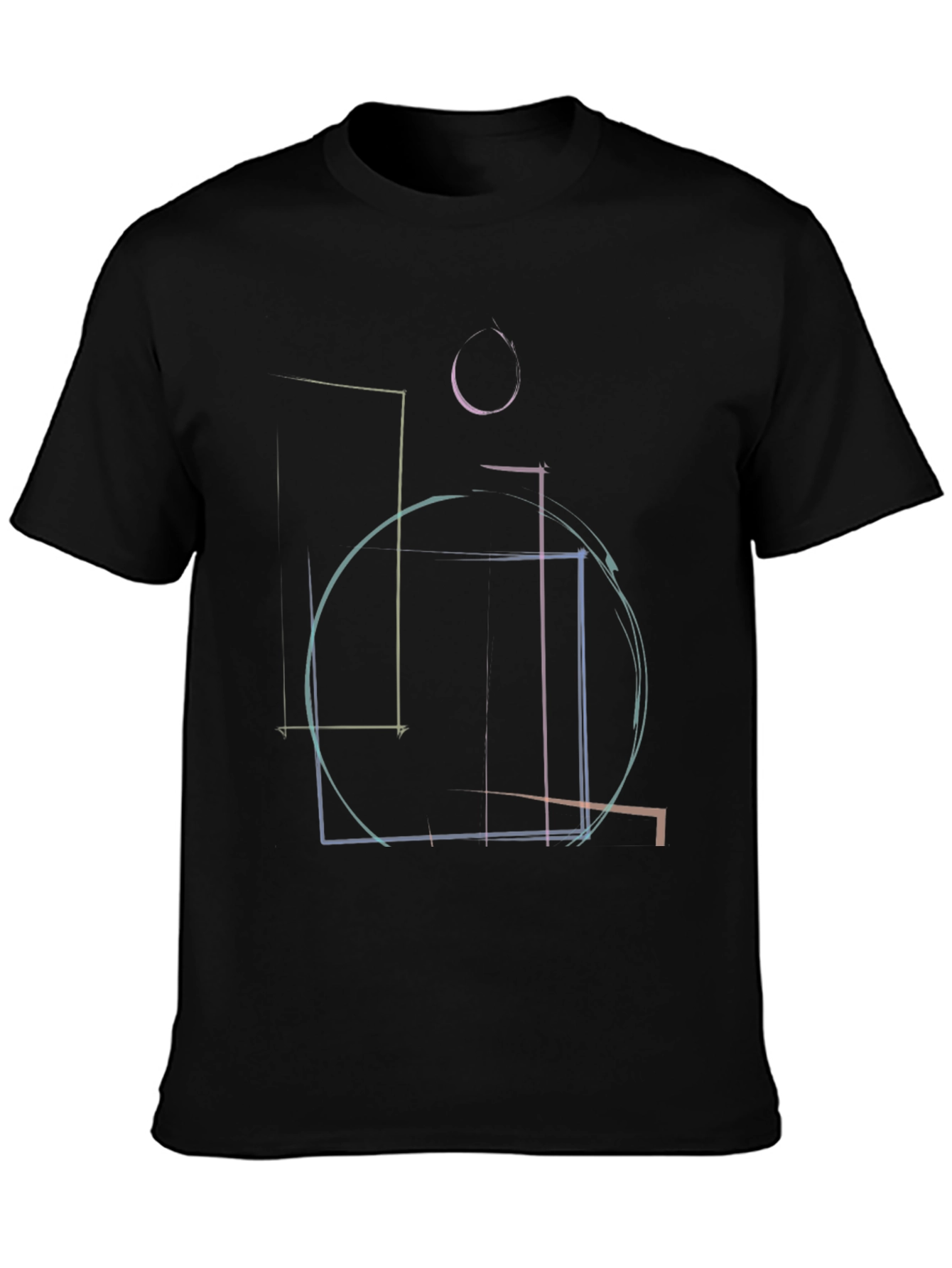 Abstract Geometric Line Art T-Shirt