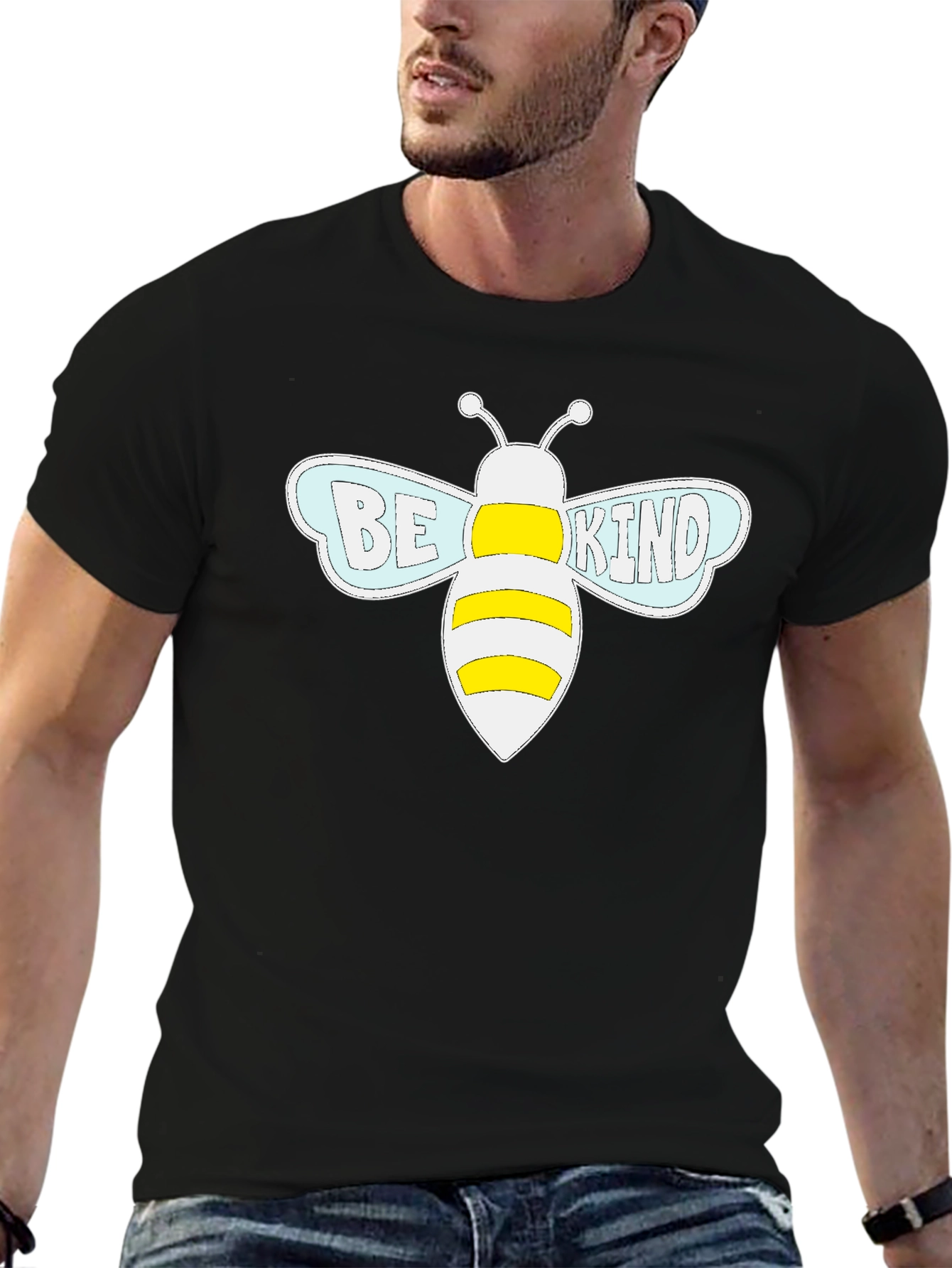 Be Kind Bee Graphic Black T-Shirt