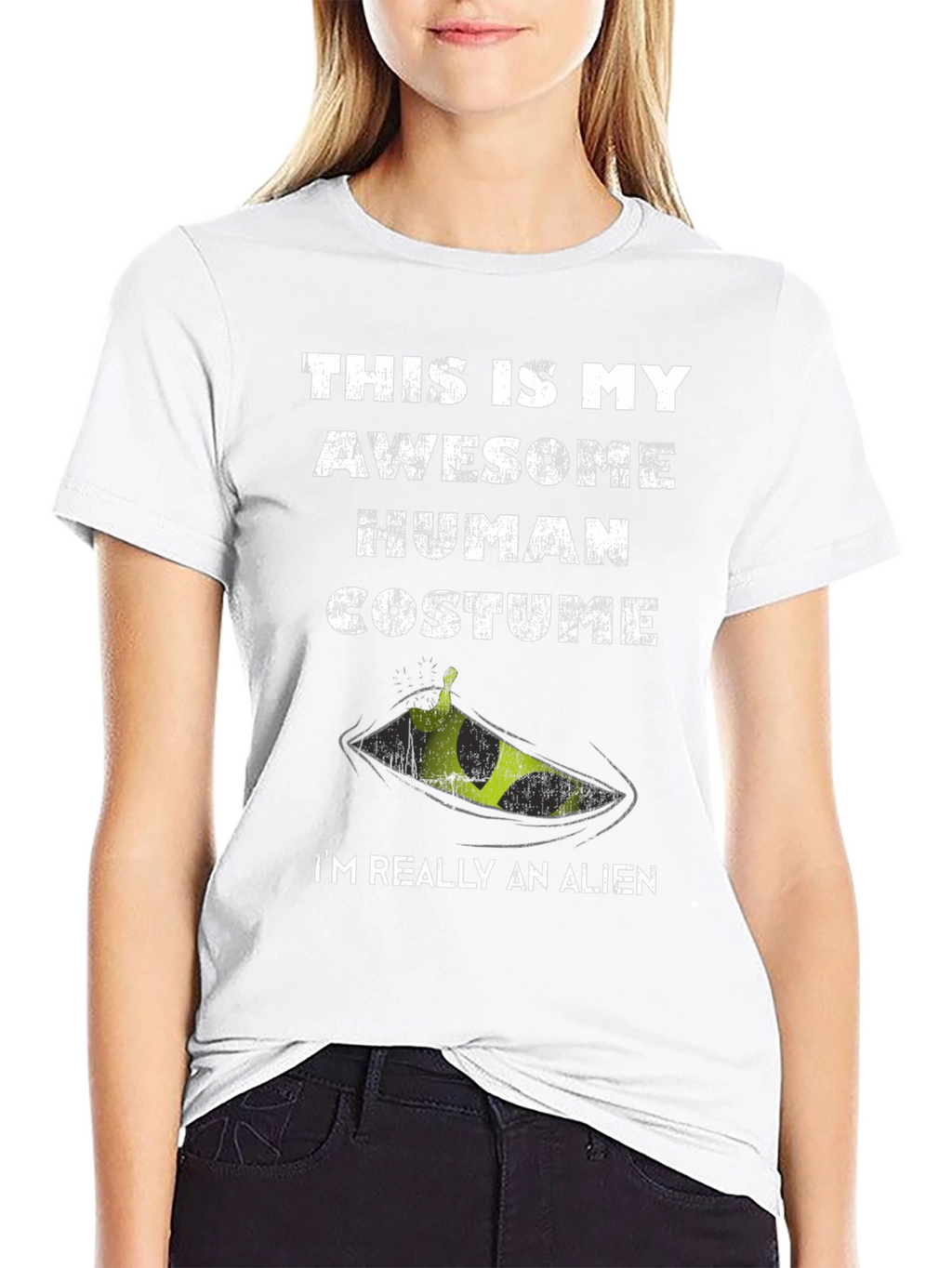 Awesome Human Costume Alien T-Shirt