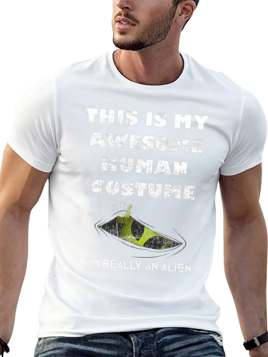 Awesome Human Costume Alien T-Shirt