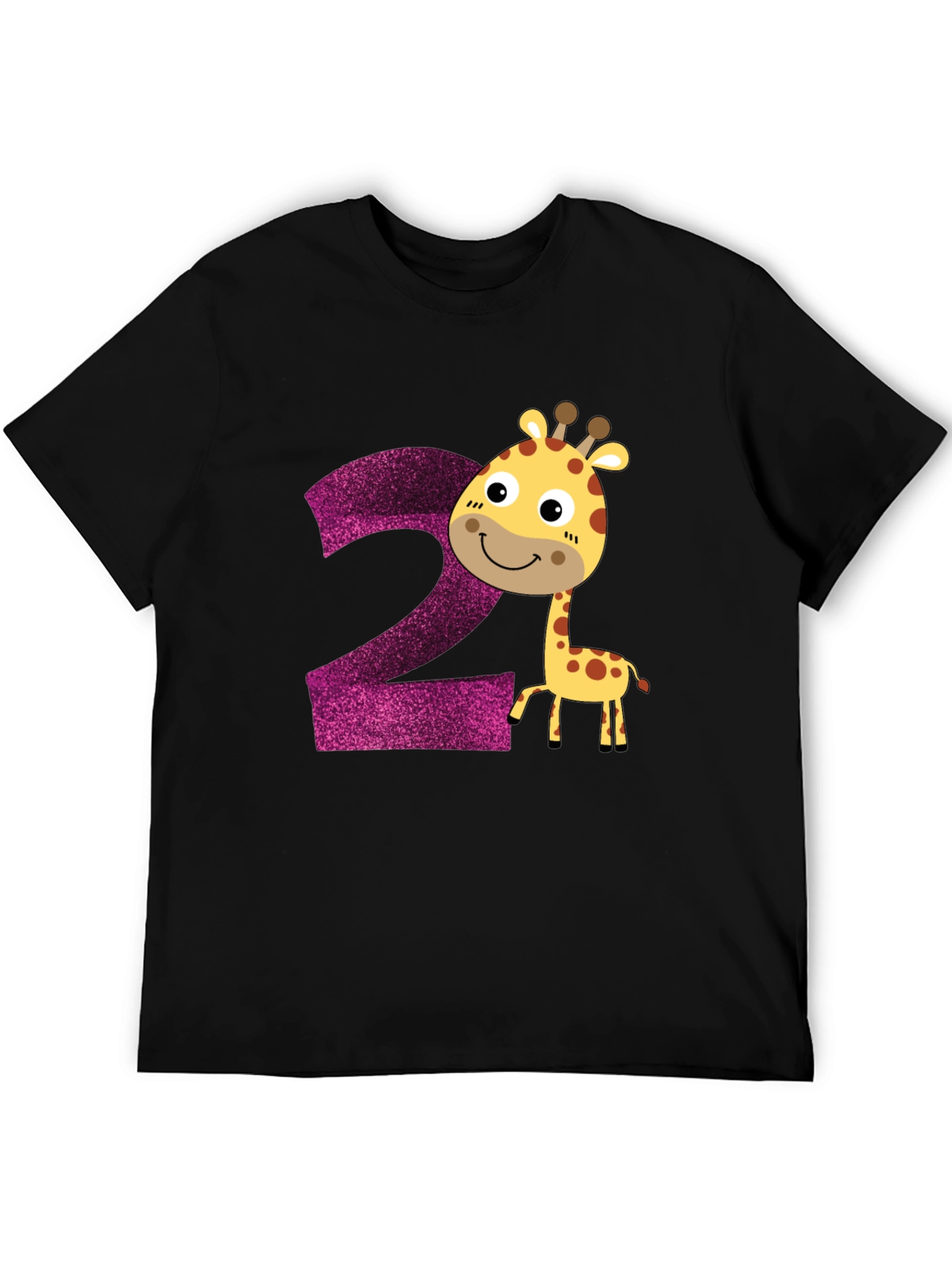 Cute Giraffe 2nd Birthday T-Shirt