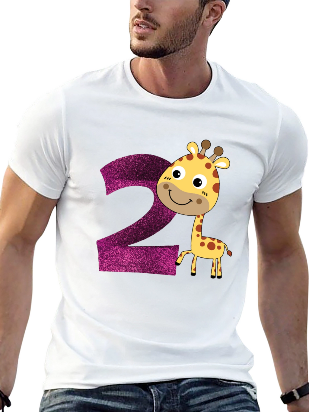 Cute Giraffe 2nd Birthday T-Shirt