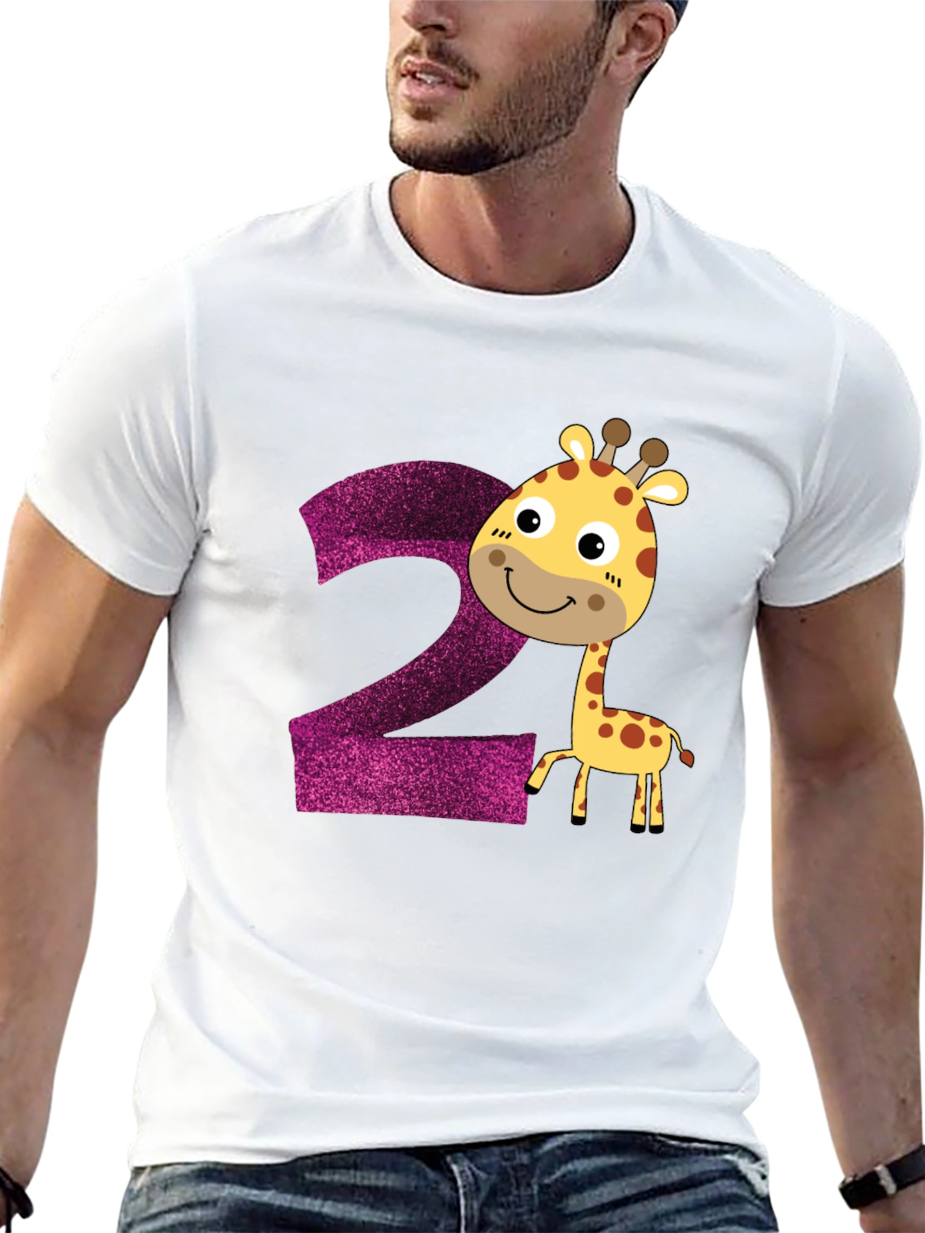 Cute Giraffe 2nd Birthday T-Shirt