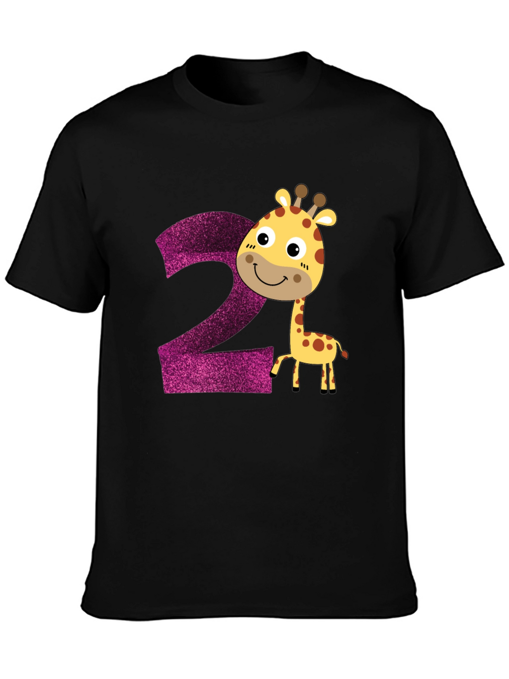 Cute Giraffe 2nd Birthday T-Shirt