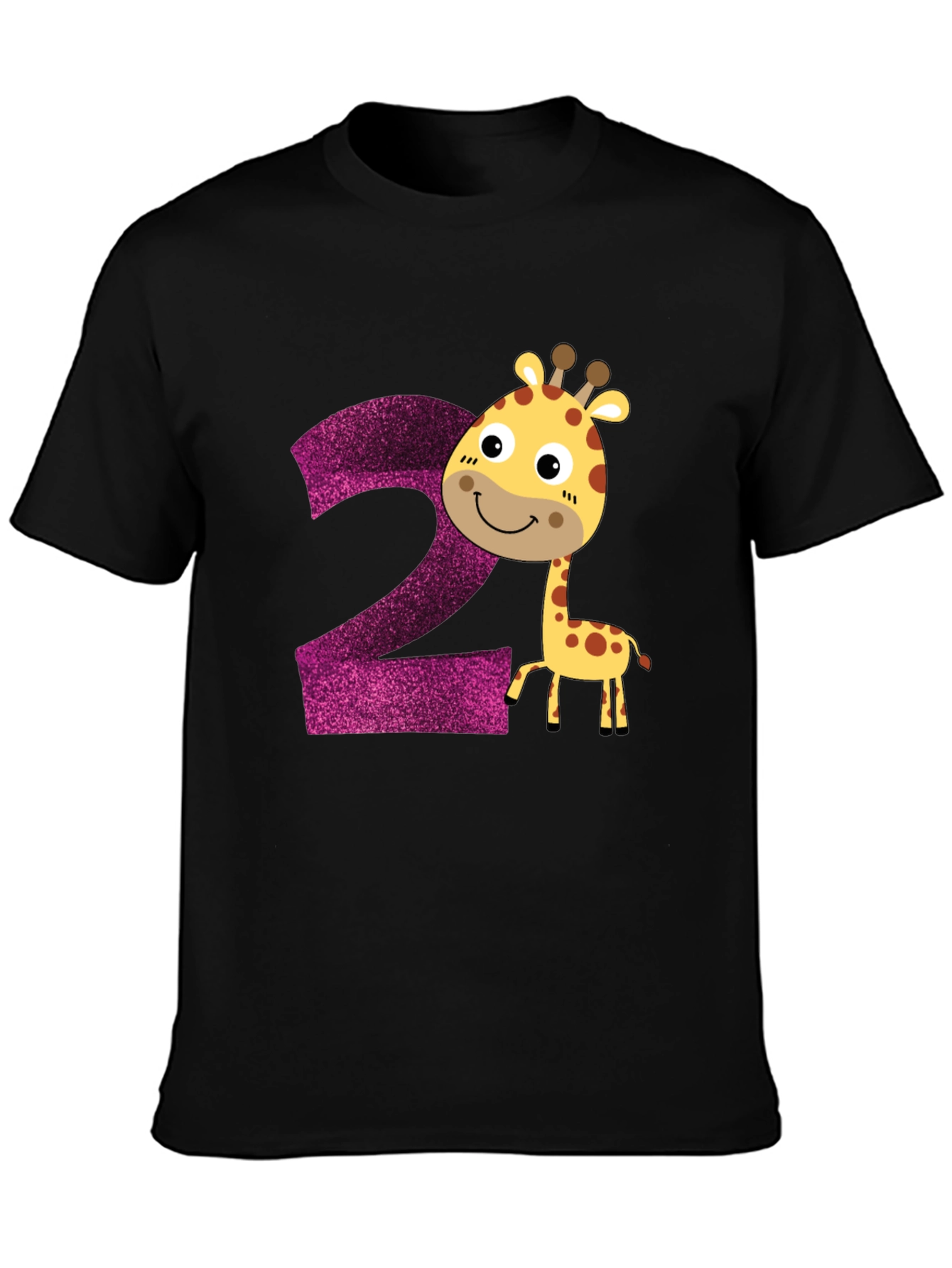 Cute Giraffe 2nd Birthday T-Shirt