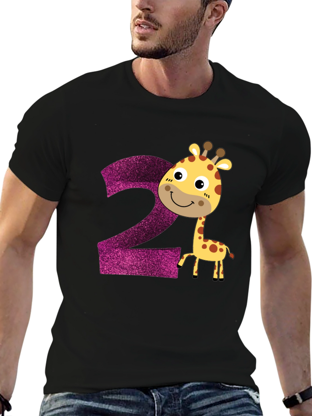 Cute Giraffe 2nd Birthday T-Shirt