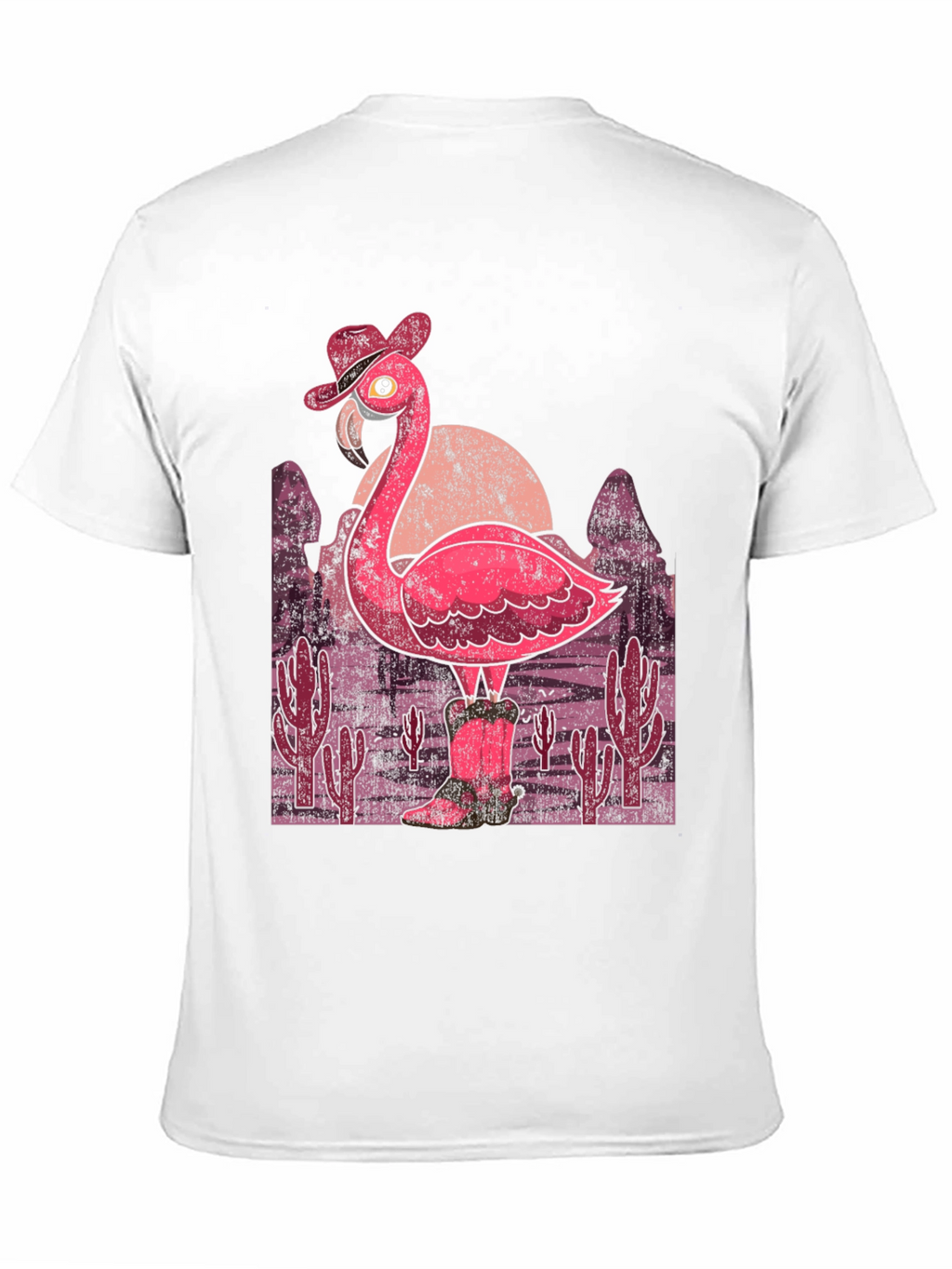 Cowboy Flamingo Graphic Tee