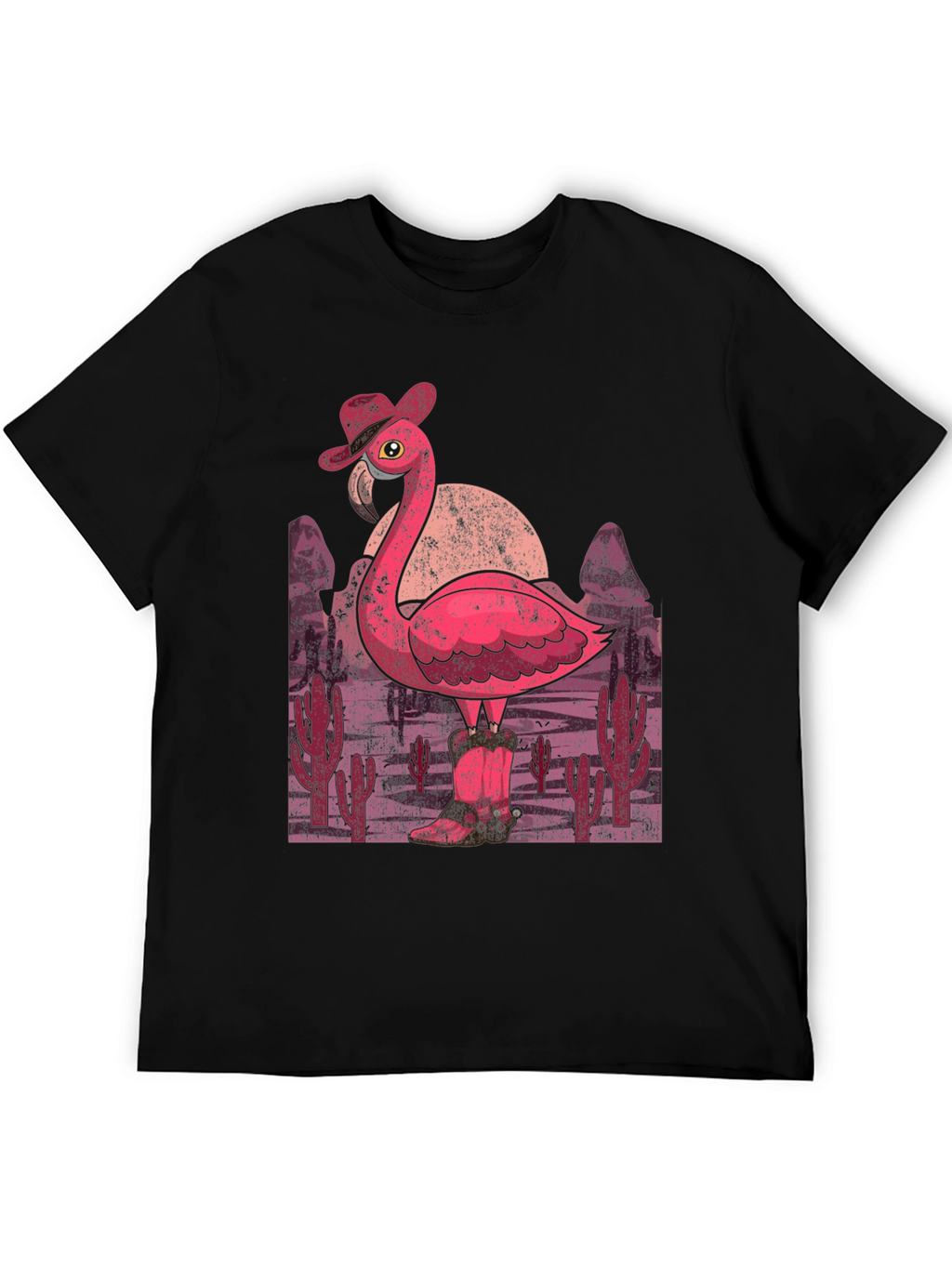 Cowboy Flamingo Graphic Tee