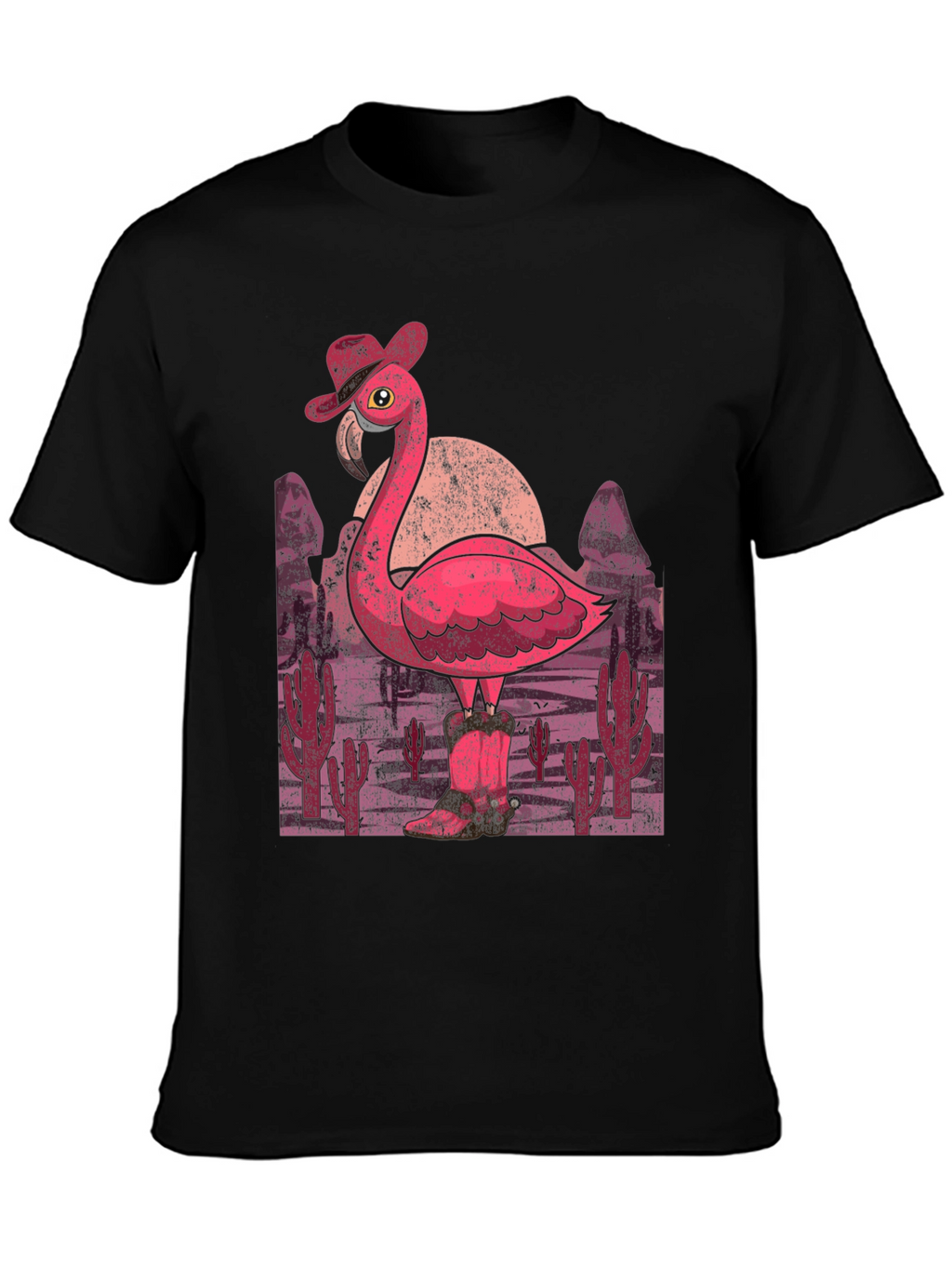 Cowboy Flamingo Graphic Tee