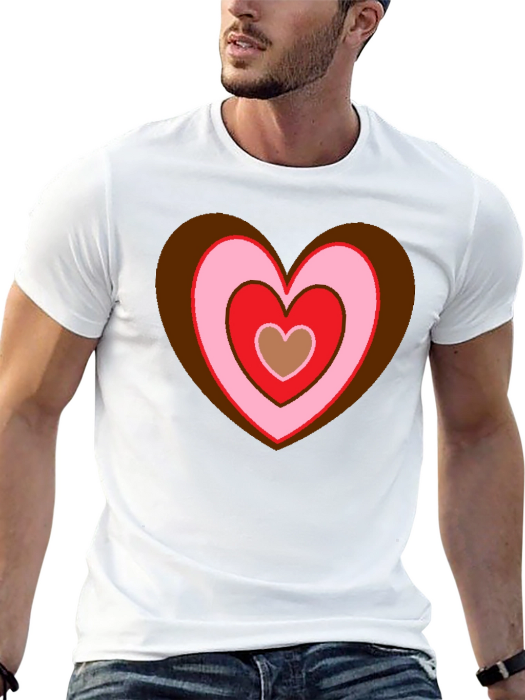 Retro Heart Graphic T-Shirt - Black