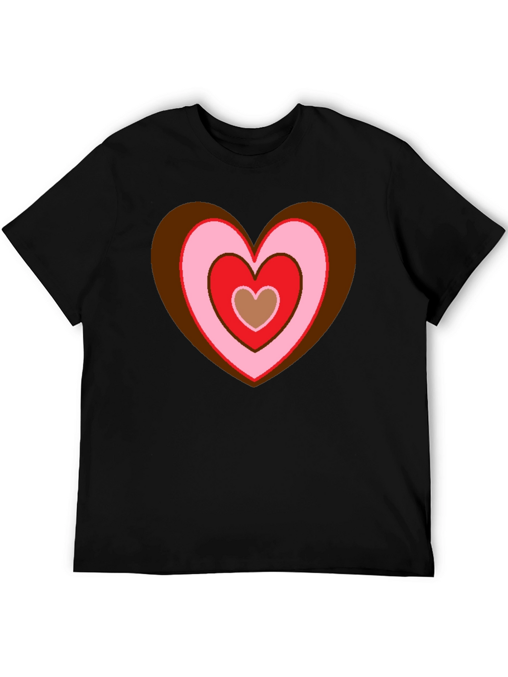 Retro Heart Graphic T-Shirt - Black