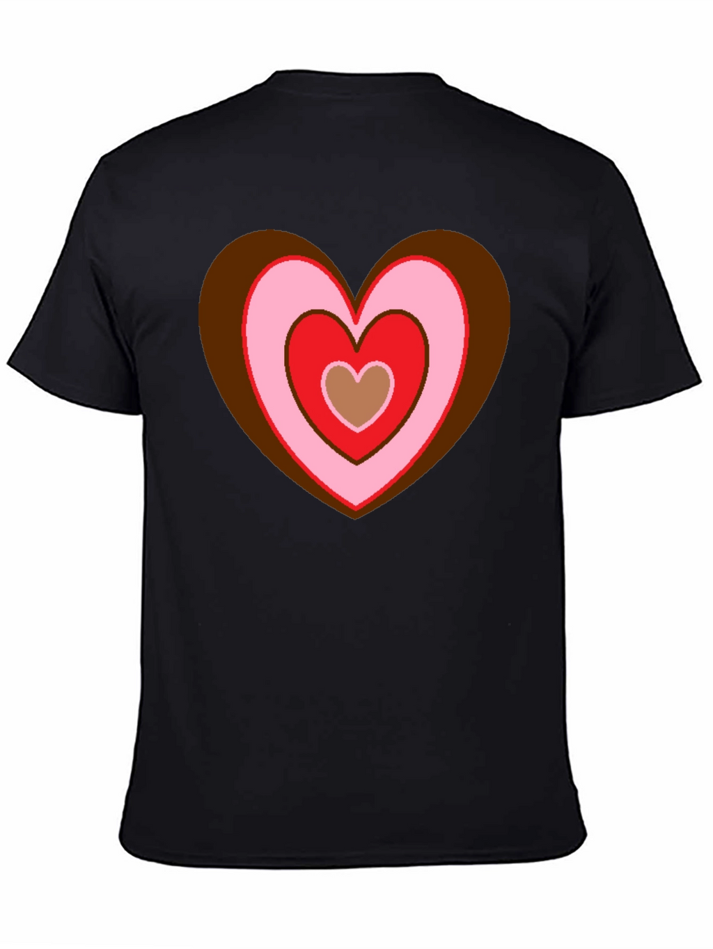 Retro Heart Graphic T-Shirt - Black