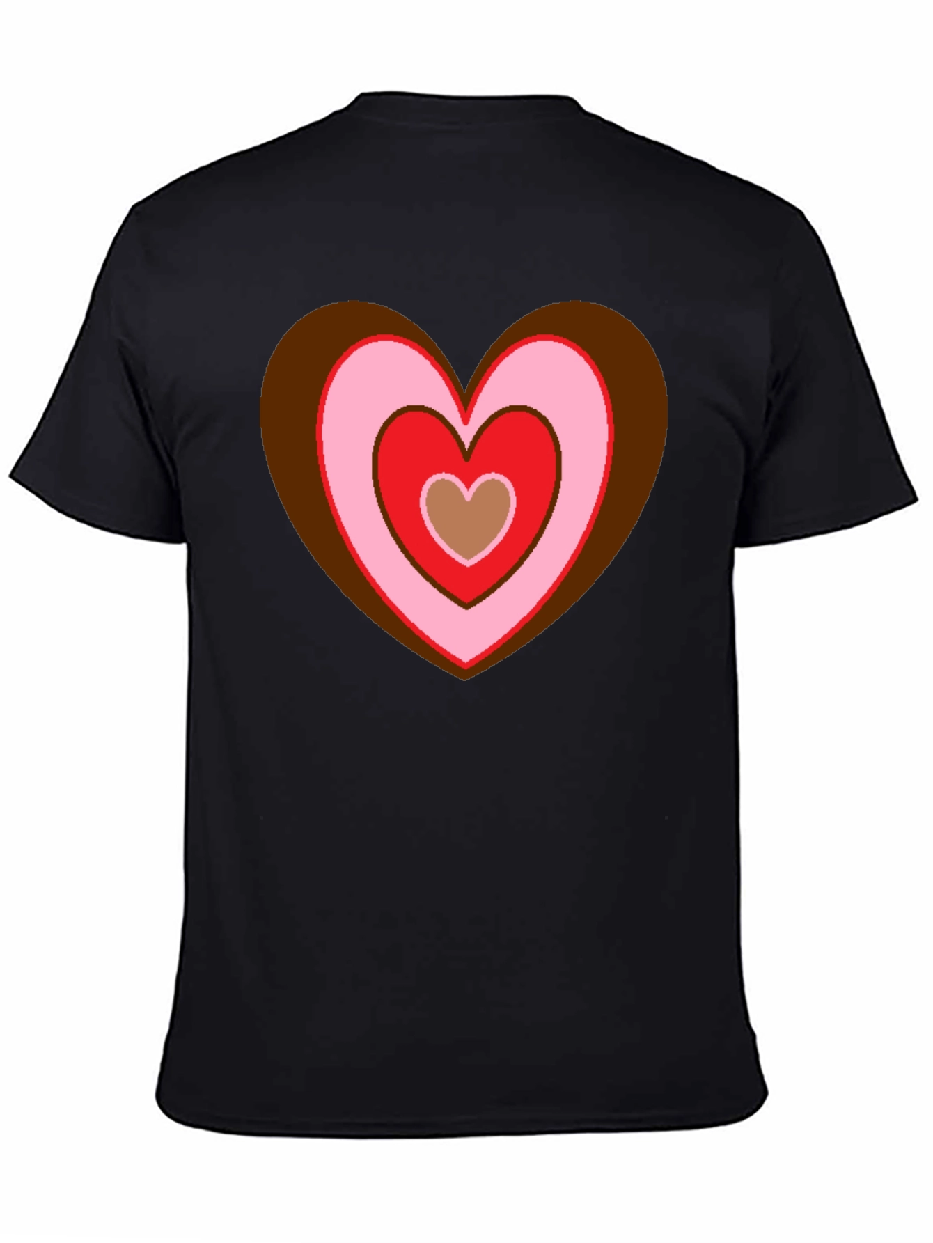 Retro Heart Graphic T-Shirt - Black