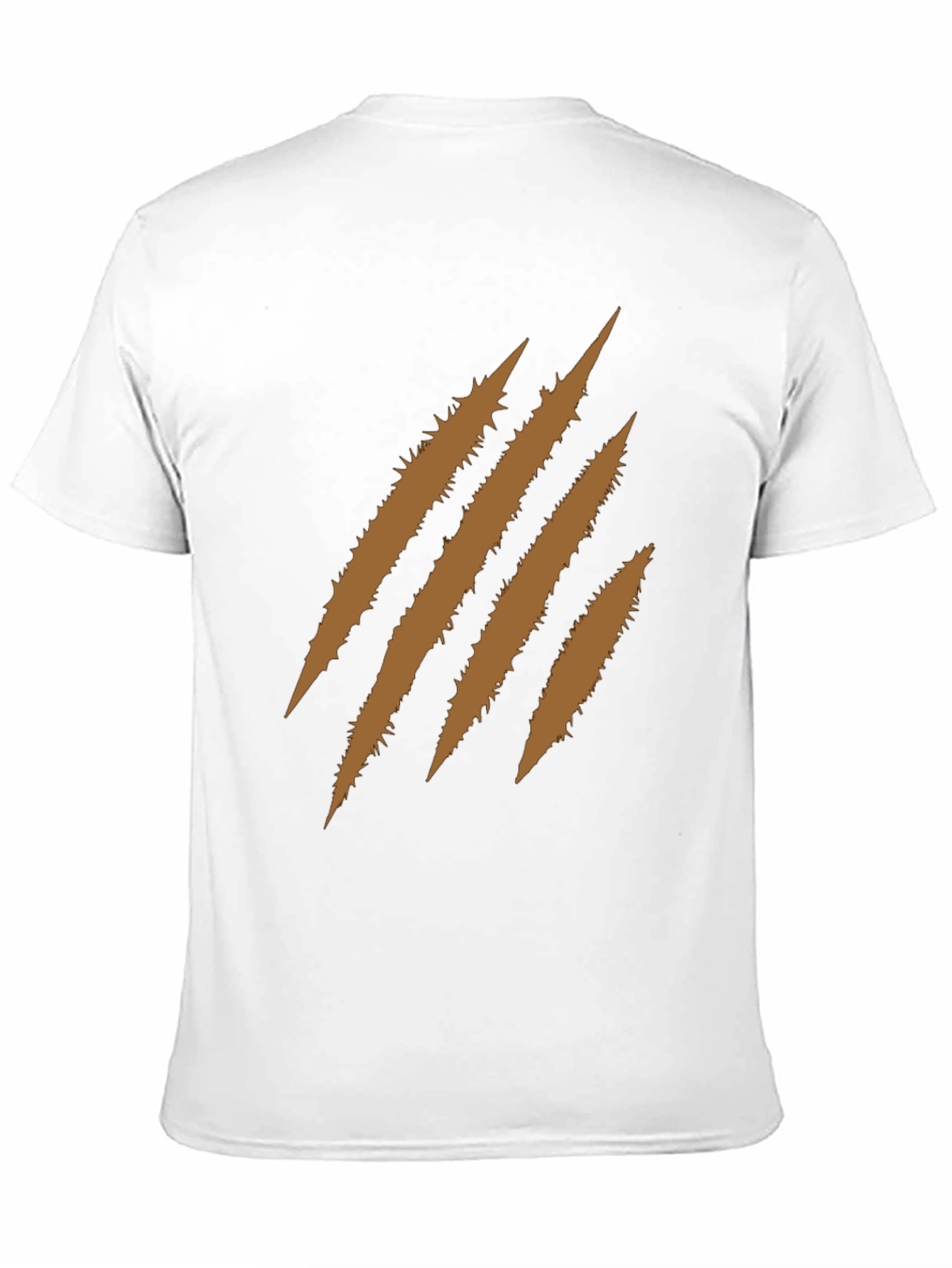 Mens Black T-Shirt with Brown Claw Mark Graphic