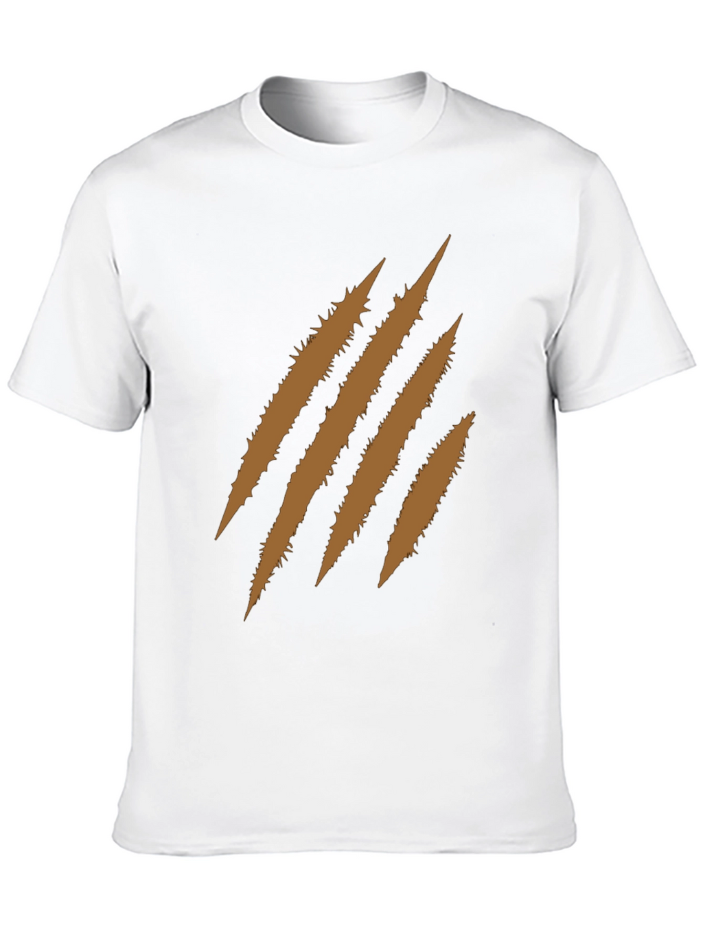 Mens Black T-Shirt with Brown Claw Mark Graphic