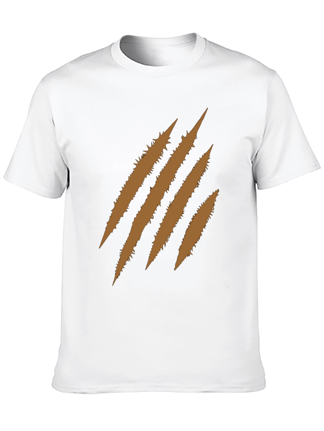 Mens Black T-Shirt with Brown Claw Mark Graphic
