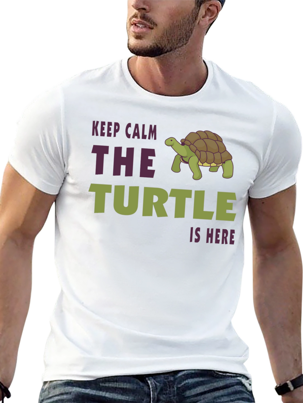 Keep Calm The Turtle Is Here Graphic T-Shirt