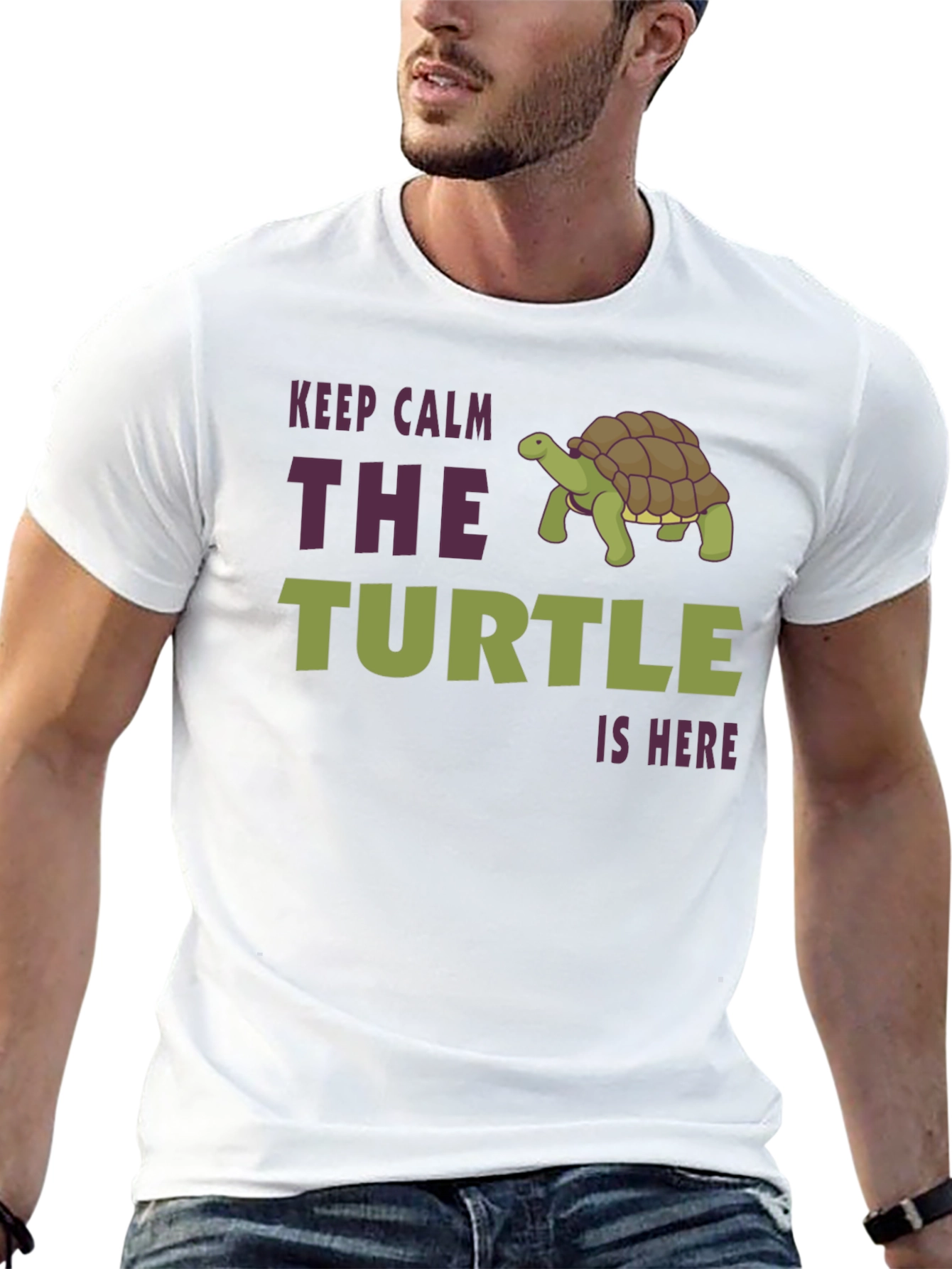 Keep Calm The Turtle Is Here Graphic T-Shirt