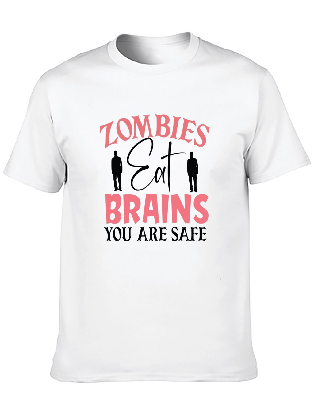 Zombie Eat Brains Graphic Tee Funny Halloween T-Shirt