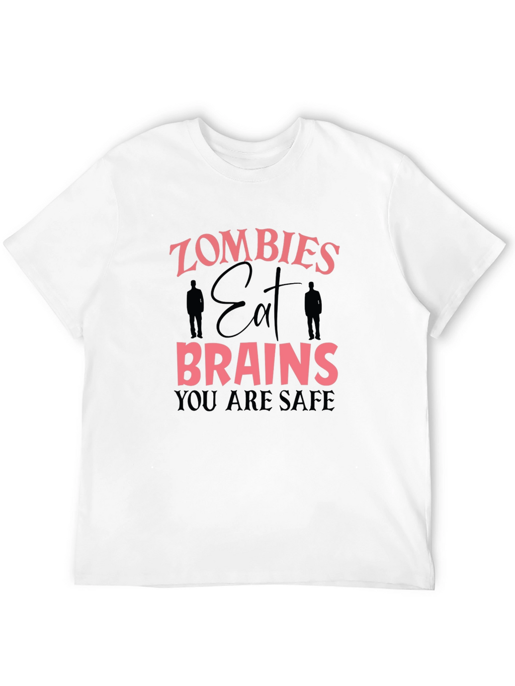 Zombie Eat Brains Graphic Tee Funny Halloween T-Shirt