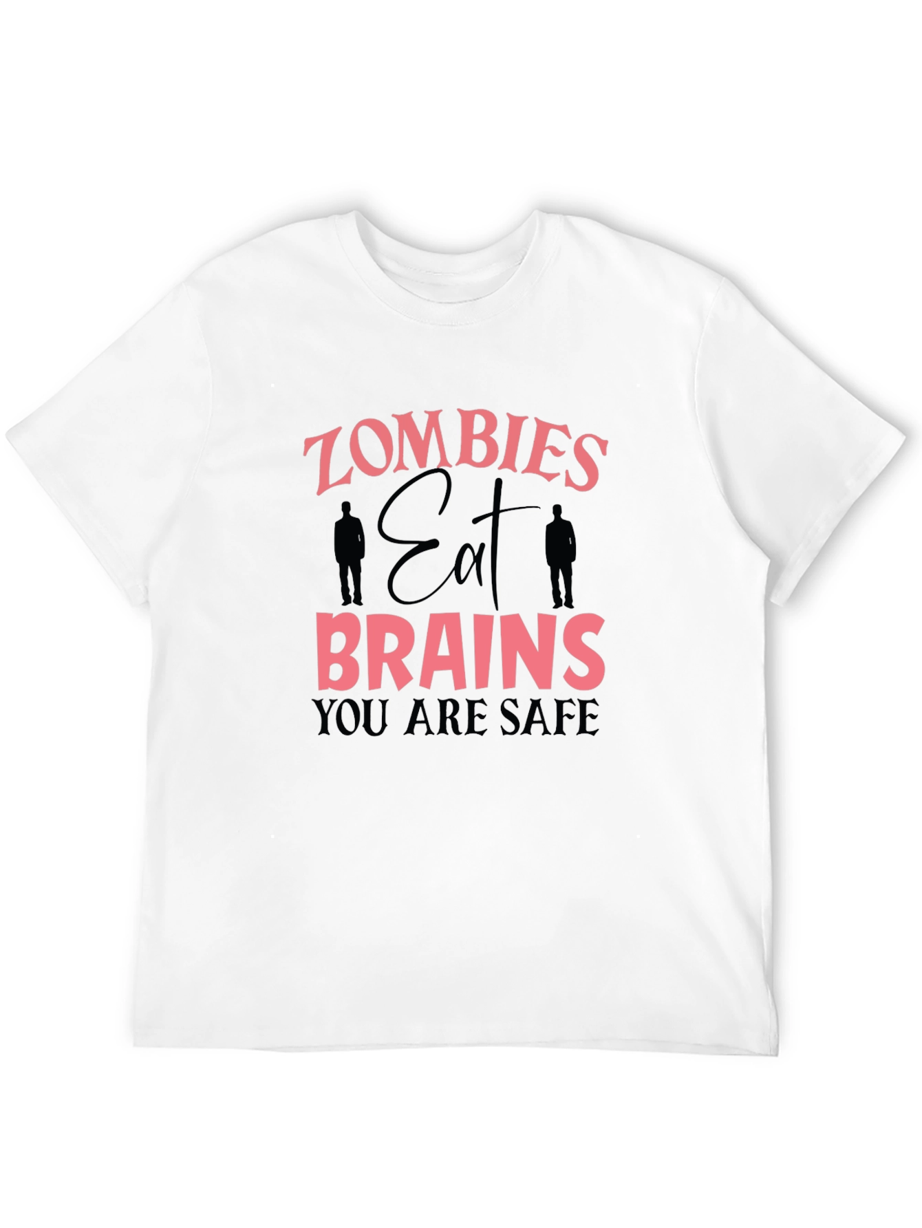 Zombie Eat Brains Graphic Tee Funny Halloween T-Shirt