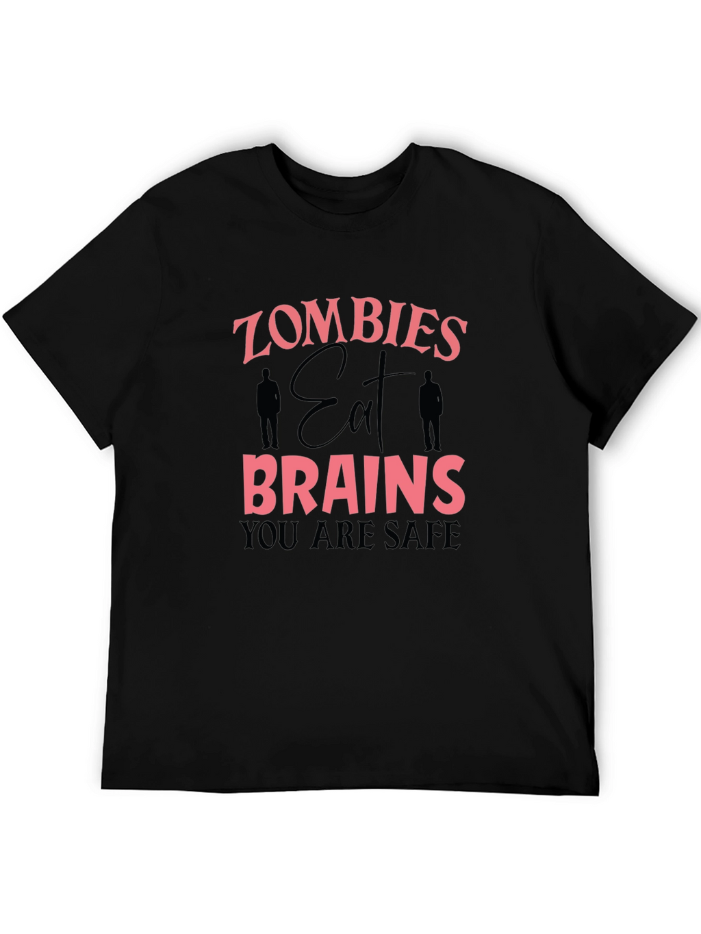 Zombie Eat Brains Graphic Tee Funny Halloween T-Shirt